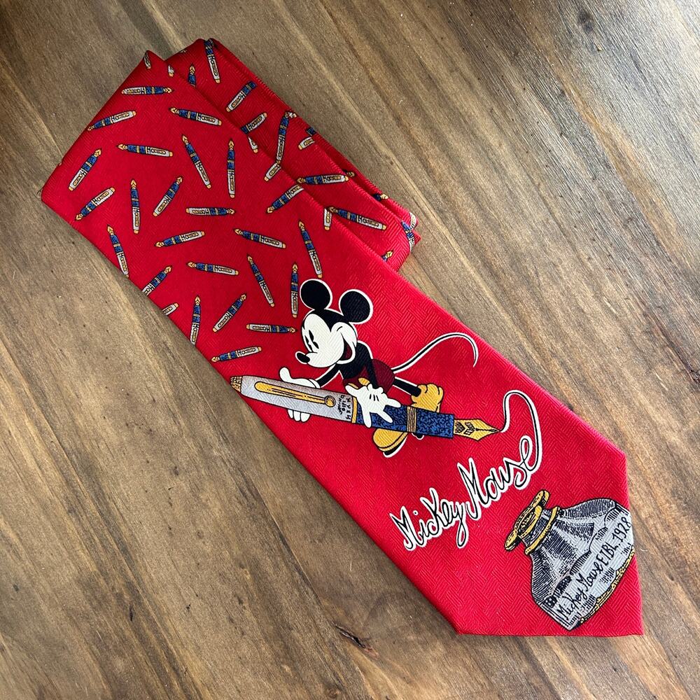 Mickey Mouse Silk Tie Disney 59” Necktie The Disney Store